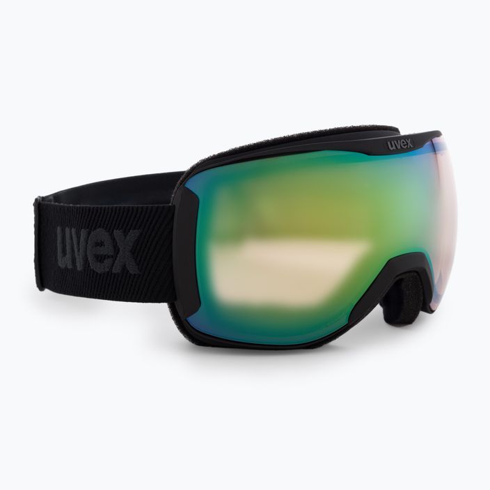 UVEX Downhill 2100 V occhiali da sci nero mat/verde specchiato variomatic/chiaro