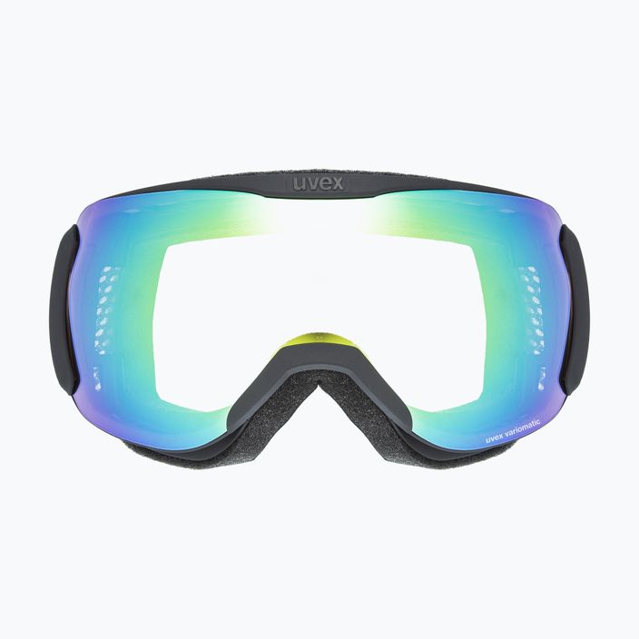 UVEX Downhill 2100 V occhiali da sci nero mat/verde specchiato variomatic/chiaro 6