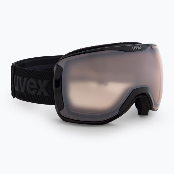 Occhiali da sci UVEX Downhill 2100 V nero/argento specchiato variomatic/chiaro