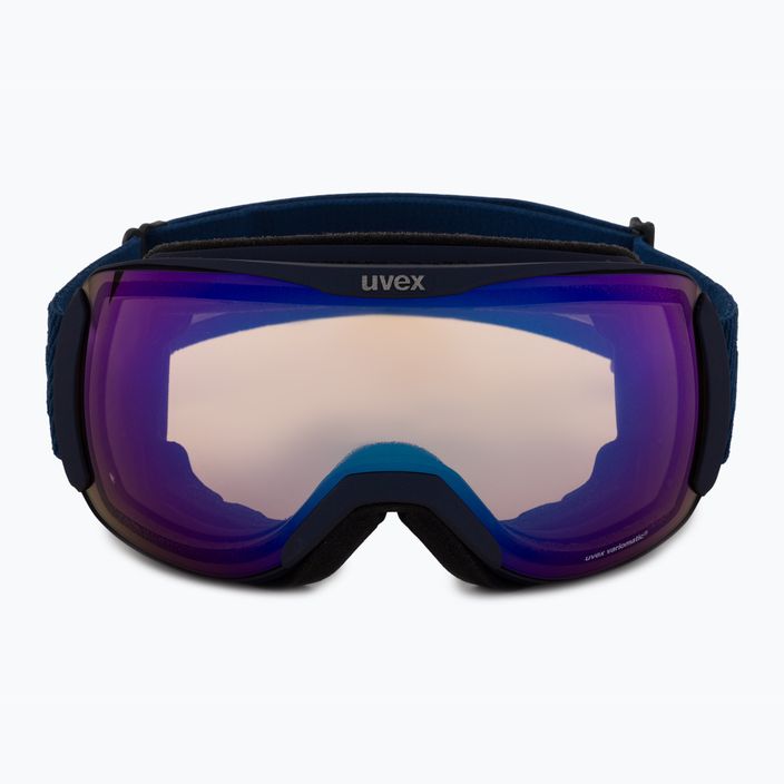 UVEX Downhill 2100 V occhiali da sci navy matt/blu specchiato variomatic/clear 2