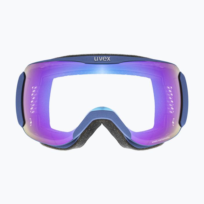 UVEX Downhill 2100 V occhiali da sci navy matt/blu specchiato variomatic/clear 6