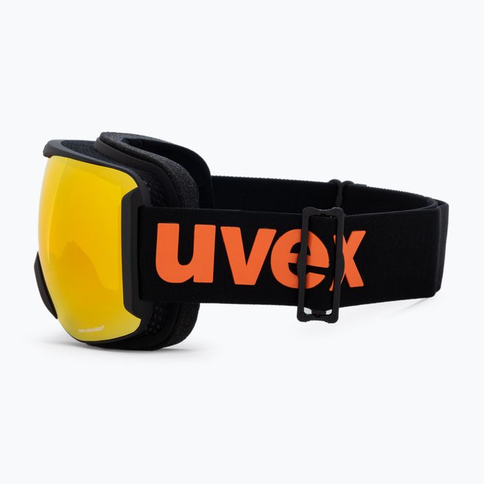 UVEX Downhill 2100 CV occhiali da sci nero mat/specchio arancione colourvision giallo 4