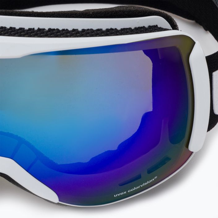UVEX Downhill 2100 CV occhiali da sci bianco mat/specchio blu colorvision verde 5