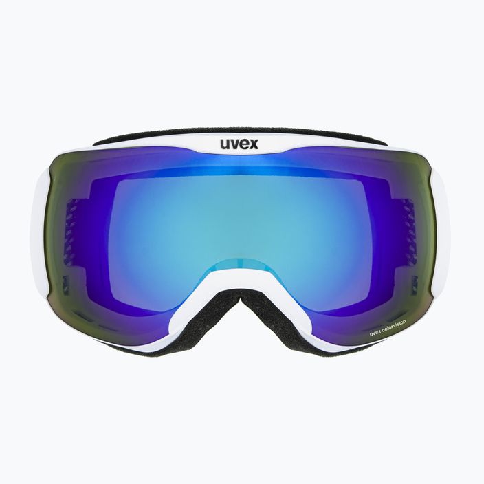 UVEX Downhill 2100 CV occhiali da sci bianco mat/specchio blu colorvision verde 7