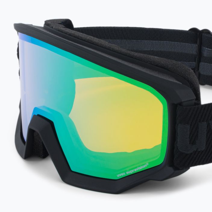 UVEX occhiali da sci Athletic FM nero opaco/verde specchio lasergold lite 5