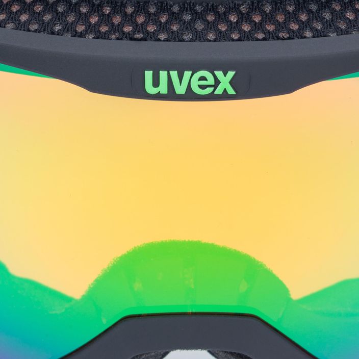 UVEX Downhill 2100 CV occhiali da sci nero opaco/verde specchio colourvision arancio 5