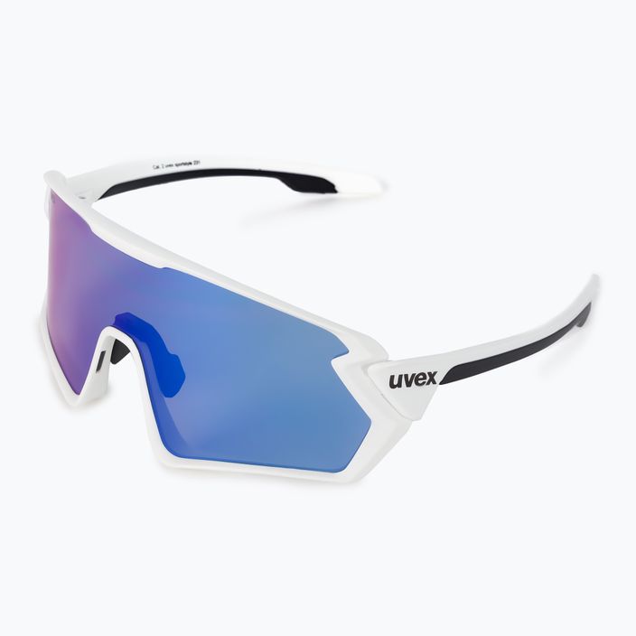 Occhiali da sole UVEX Sportstyle 231 bianco opaco/blu specchiante 5