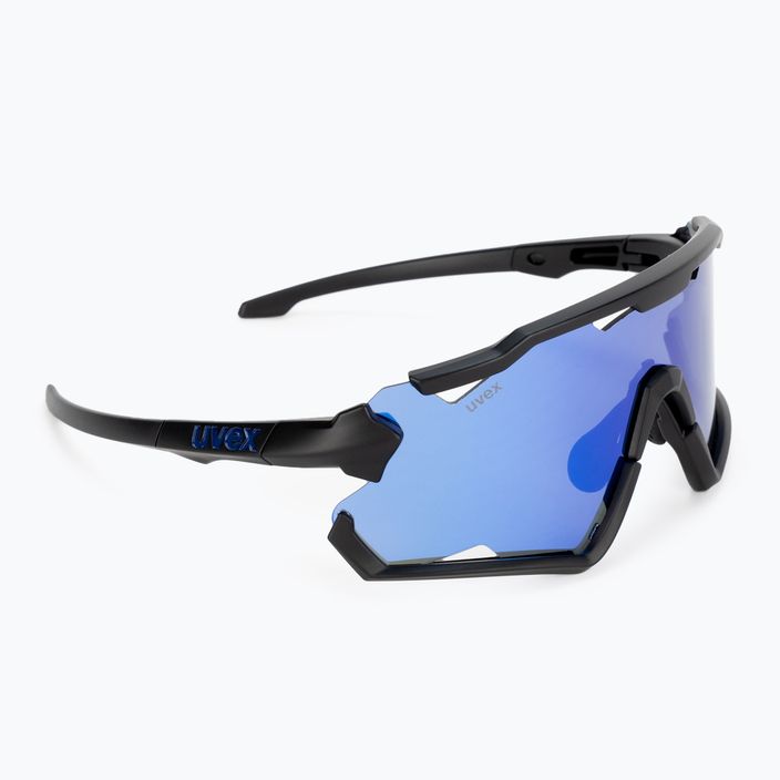 Occhiali da sole UVEX Sportstyle 228 nero opaco/blu specchiato