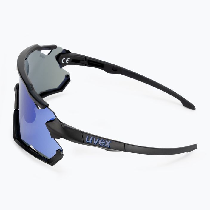 Occhiali da sole UVEX Sportstyle 228 nero opaco/blu specchiato 4