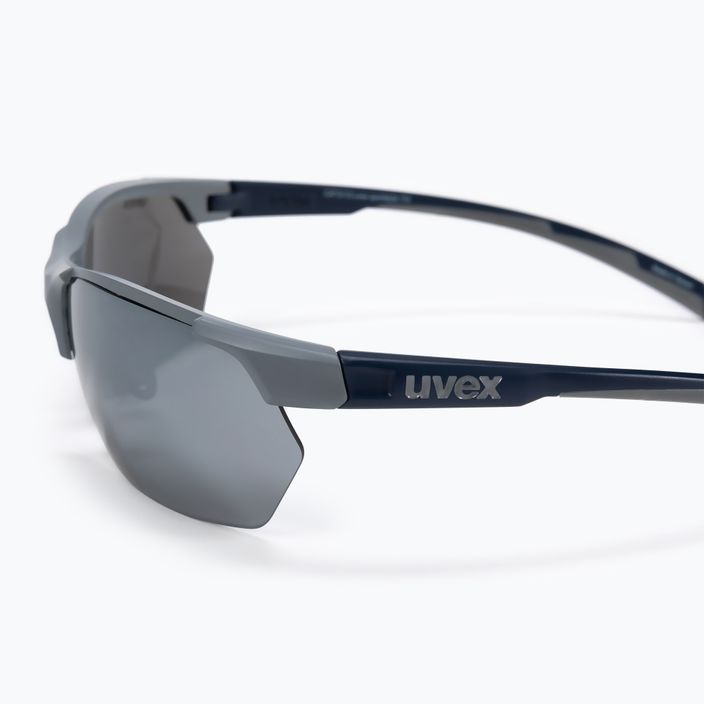 UVEX Sportstyle 114 Set occhiali da sole rhino deep space mat/litemirror argento/arancio 4