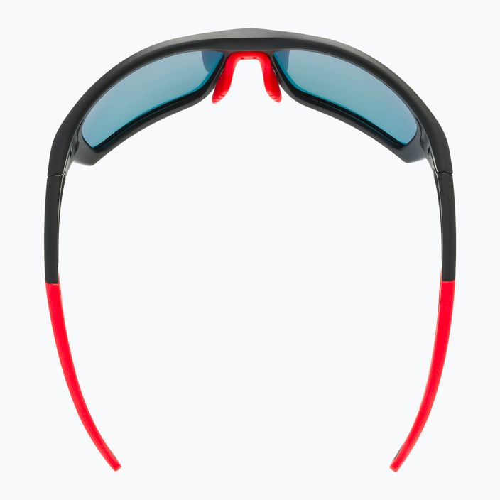 Occhiali da sole UVEX Sportstyle 232 P nero opaco rosso/polavision rosso specchio 9
