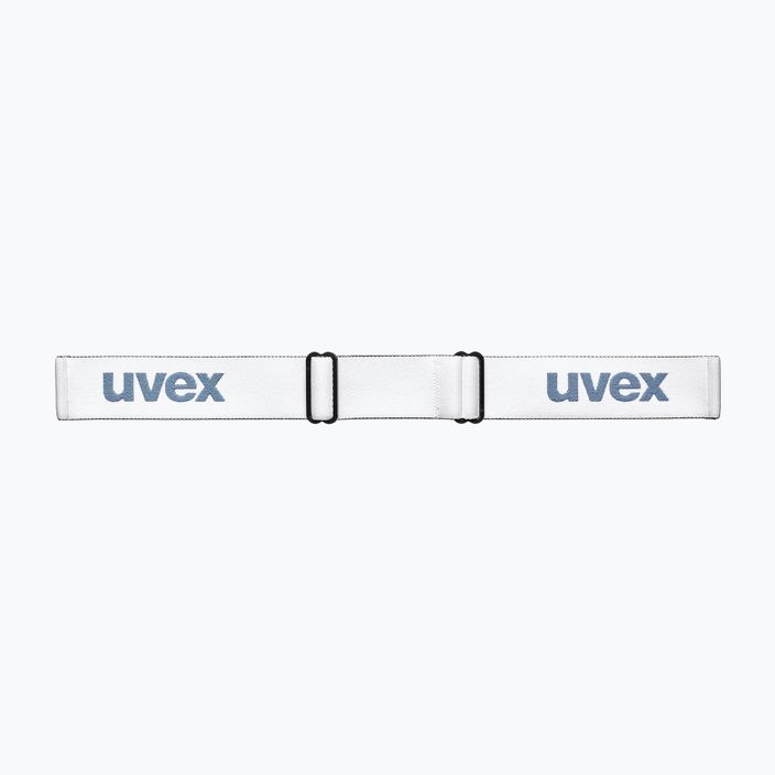 UVEX Elemnt FM occhiali da sci bianco opaco/argento specchiato blu 10