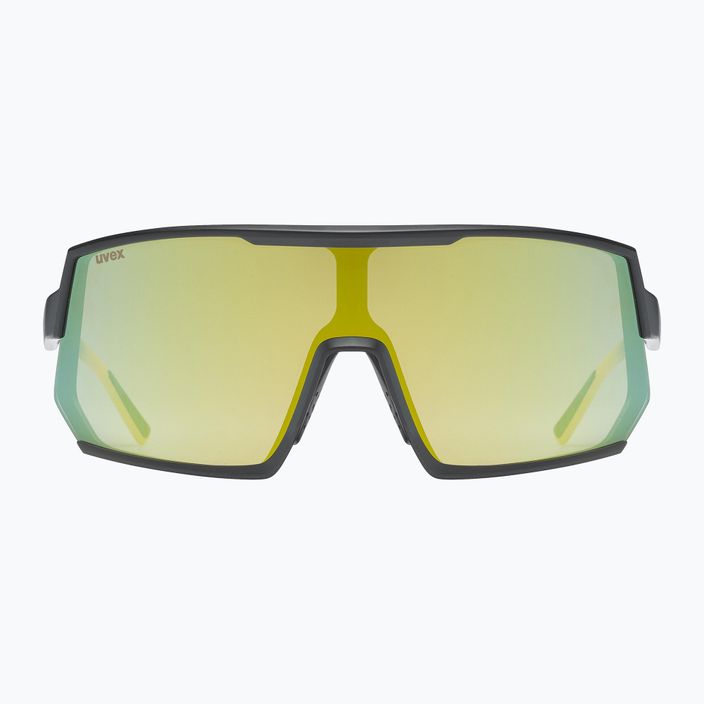 UVEX Sportstyle 235 occhiali da sole sunbee nero opaco/giallo specchiato 2
