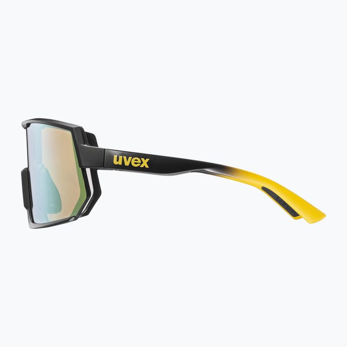 UVEX Sportstyle 235 occhiali da sole sunbee nero opaco/giallo specchiato 3