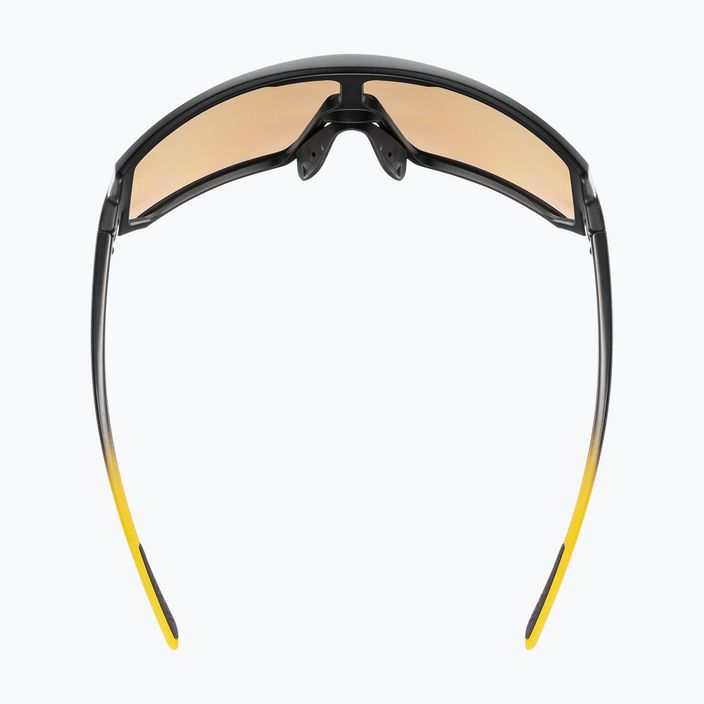 UVEX Sportstyle 235 occhiali da sole sunbee nero opaco/giallo specchiato 4