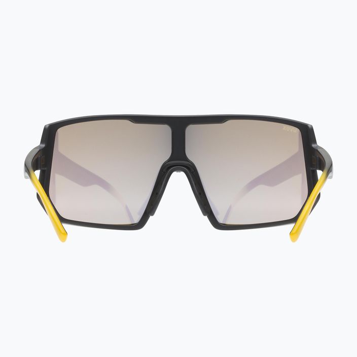 UVEX Sportstyle 235 occhiali da sole sunbee nero opaco/giallo specchiato 5