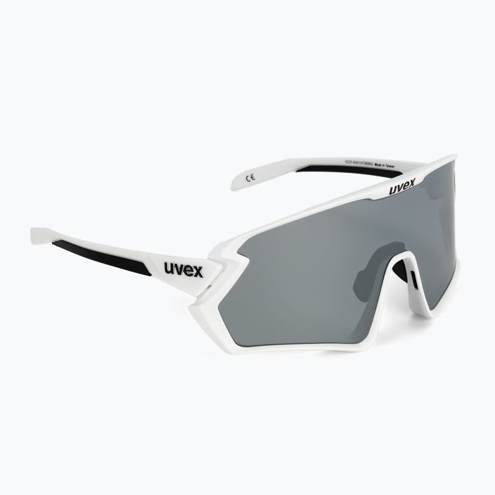 UVEX Sportstyle 231 2.0 Set di occhiali da sole bianco nero mat/argento specchiato