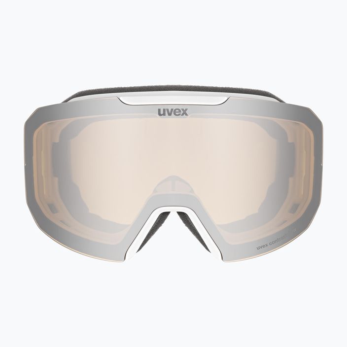 UVEX Evidnt Attract CV occhiali da sci bianco opaco/argento specchiato/giallo contrastato/chiaro 2