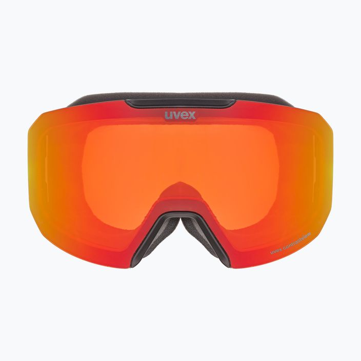 UVEX Evidnt Attract CV occhiali da sci nero opaco/rosso specchiato/arancio/chiaro 2