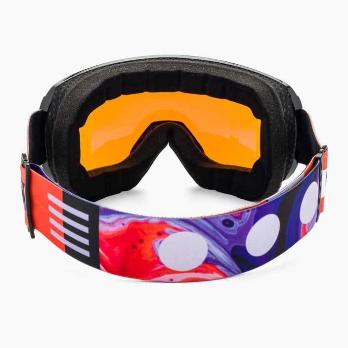 UVEX Downhill 2100 CV occhiali da sci nero lucido/specchio scarlatto/colore arancione 3
