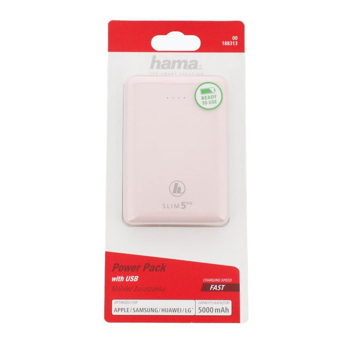 Hama Slim 5HD Power Pack 5000 mAh rosa 1883130000 2