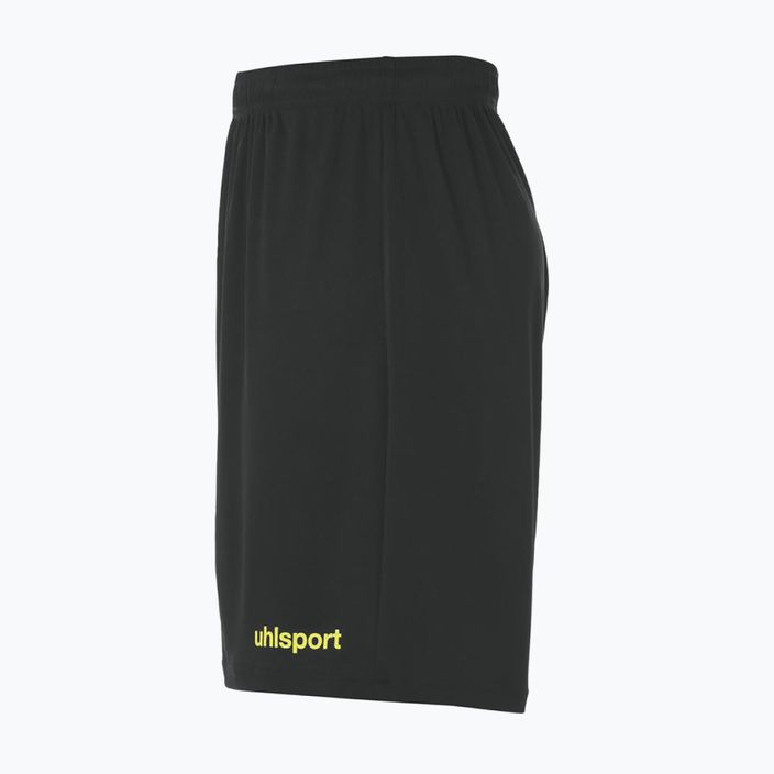 Pantaloncini da calcio uhlsport Center Basic nero/giallo neon 3