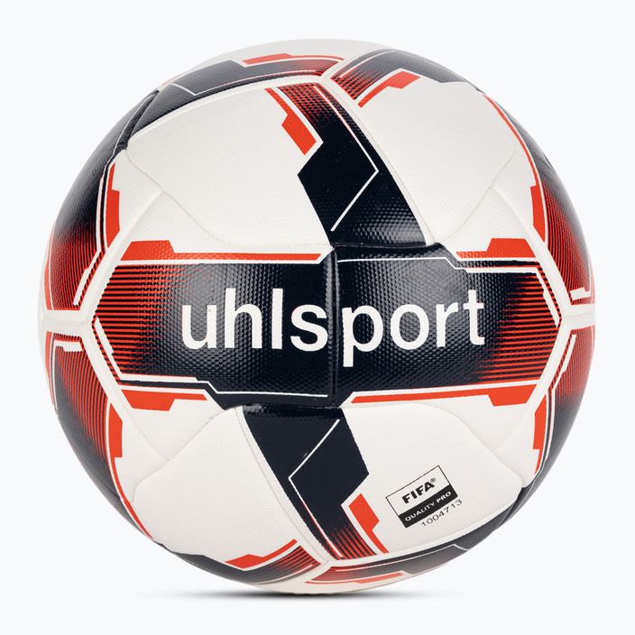 Calcio uhlsport Match Addglue bianco / marina / rosso fluo dimensioni 5