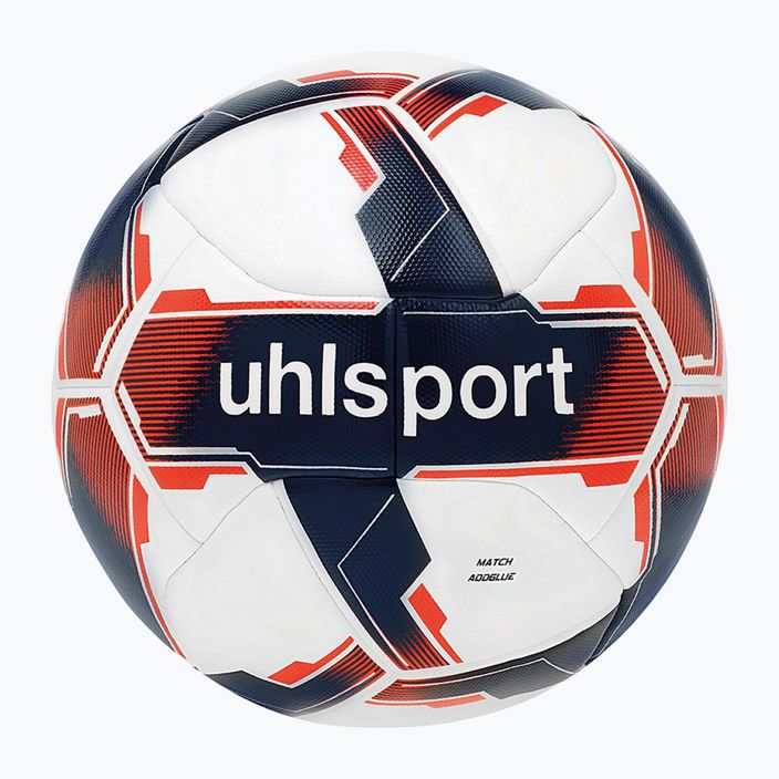 Calcio uhlsport Match Addglue bianco / marina / rosso fluo dimensioni 5 4