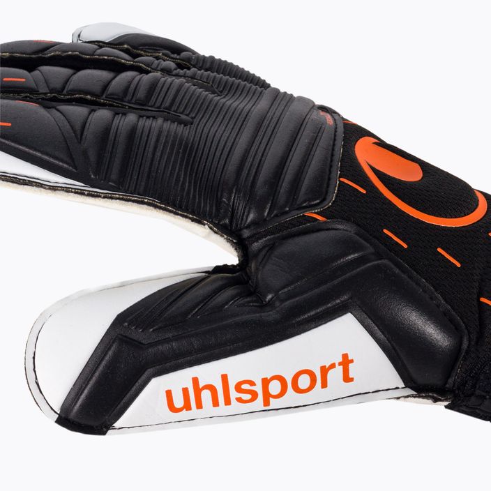 Guanti da portiere Uhlsport Speed Contact Soft Pro nero/bianco/neon orange 3