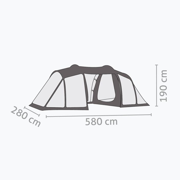 Tenda da campeggio per 6 persone Salewa Midway VI cactus/grigio 2