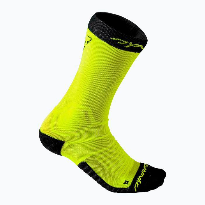 Calzini da corsa DYNAFIT Ultra Cushion giallo fluo