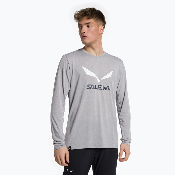 Salewa Solidlogo Dry Uomo manica lunga da trekking grigio erica