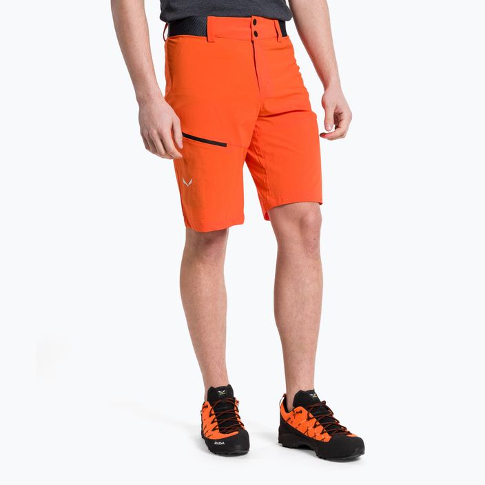 Pantaloncini da trekking da uomo Salewa Pedroc Cargo 2 rosso/arancio