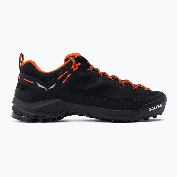 Salewa Wildfire Leather scarpe da trekking da uomo nero/arancio fluo 2
