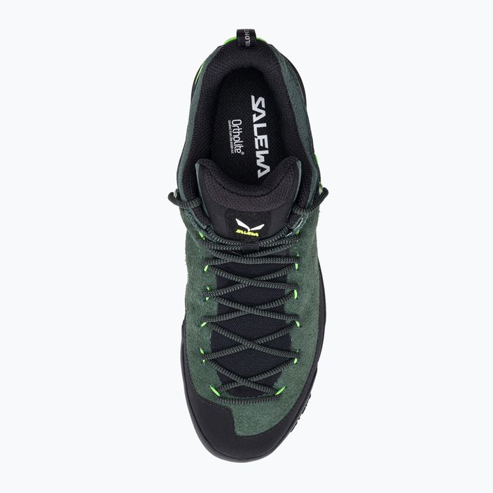 Salewa Wildfire Leather scarpe da trekking da uomo verde grezzo/nero 6