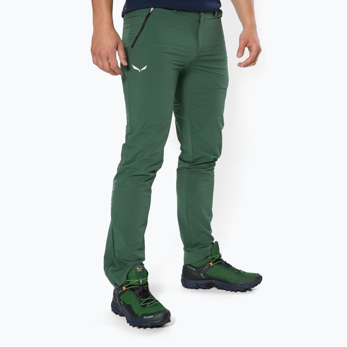 Pantaloni softshell da uomo Salewa Pedroc 3 DST verde grezzo