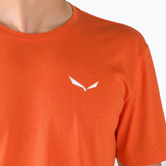 Camicia da trekking Salewa Alpine Hemp Logo rosso/arancione da uomo 4