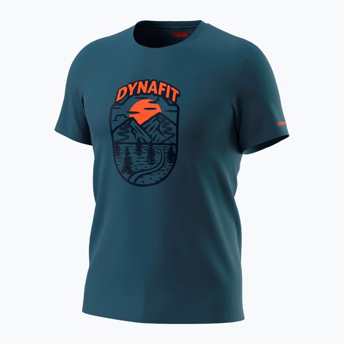 Maglietta DYNAFIT Graphic CO da uomo blu germano/orizzonte