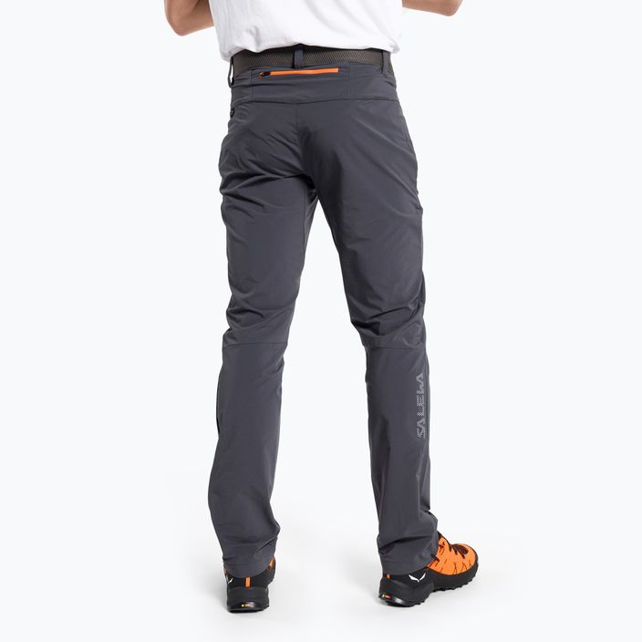 Pantaloni softshell da uomo Salewa Pedroc 3 DST onyx/arancio fluo 3