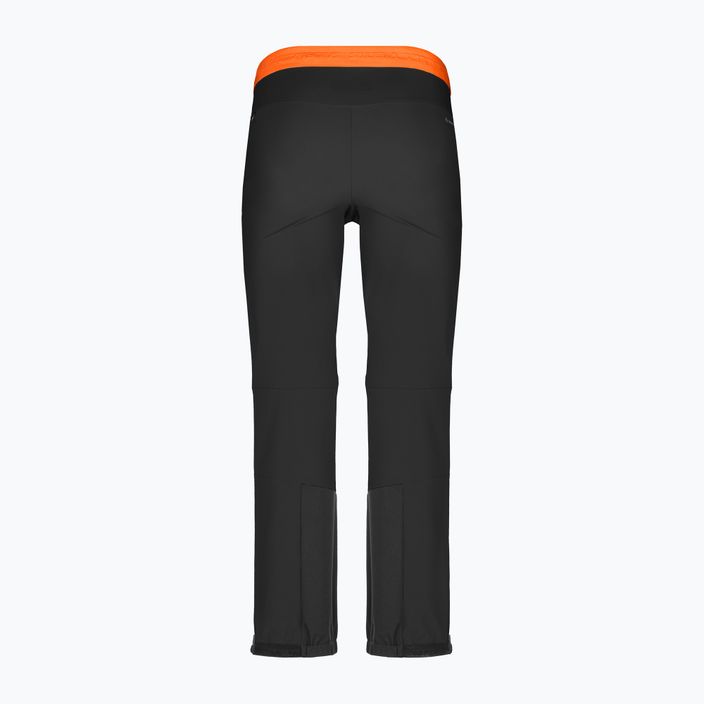 Pantaloni softshell Salewa da uomo Sella DST Lights nero/arancio fluo 6