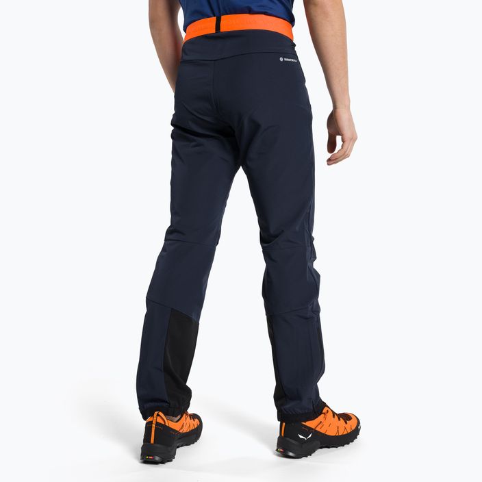 Pantaloni softshell Salewa da uomo Sella DST Lights blazer navy/nero out/arancio fluo 3