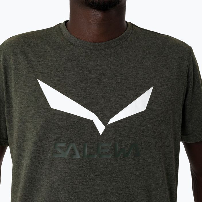 Camicia da trekking Salewa Solidlogo Dry da uomo oliva scura melange 4