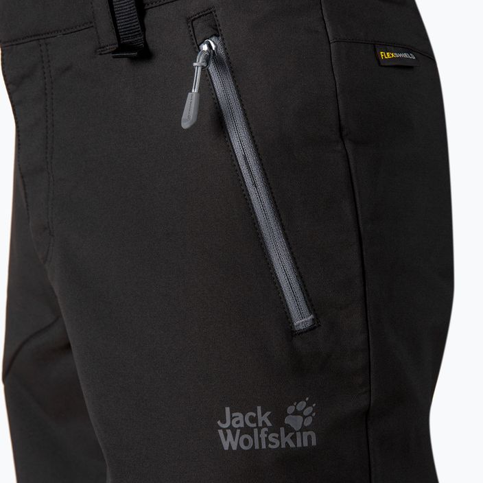 Pantaloncini da trekking Jack Wolfskin da uomo Active Track nero 4