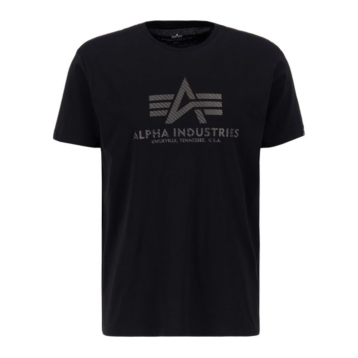 Maglietta Alpha Industries Basic T Carbon nero da uomo 2