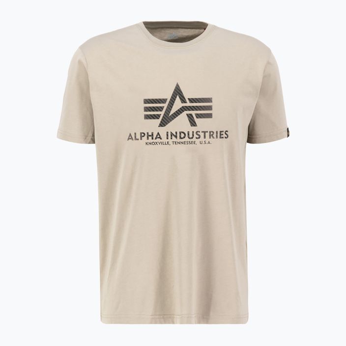 Maglietta Alpha Industries Basic T Carbon vintage sand da uomo