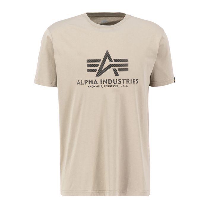 Maglietta Alpha Industries Basic T Carbon vintage sand da uomo 2