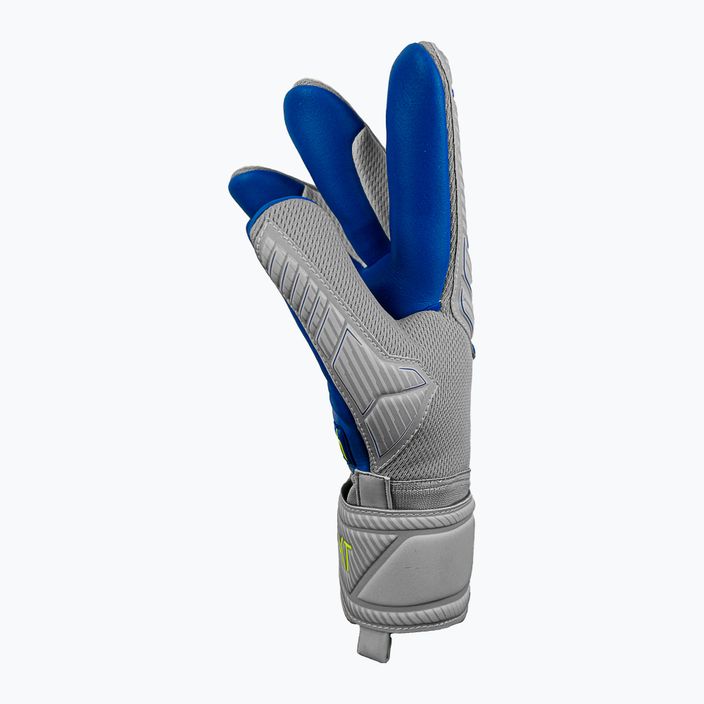 Guanti da portiere Reusch Attrakt Grip Evolution Finger Support grigio vapore/giallo sicurezza/blu scuro 7