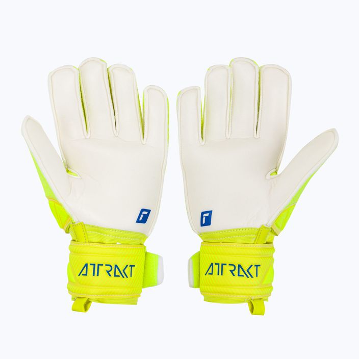 Reusch Attrakt Solid guanti da portiere di sicurezza giallo/blu scuro/bianco 2