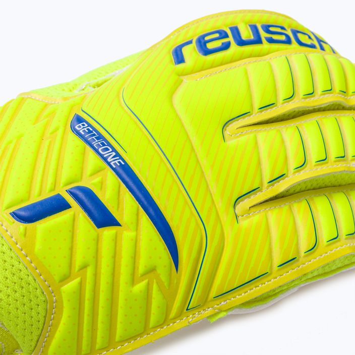 Reusch Attrakt Solid guanti da portiere di sicurezza giallo/blu scuro/bianco 3