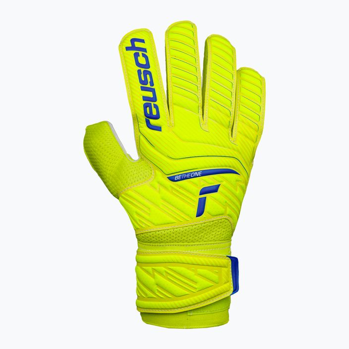 Reusch Attrakt Solid guanti da portiere di sicurezza giallo/blu scuro/bianco 6